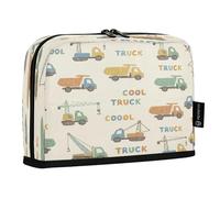 Ttgoth Standing Pencil Case Construction Vehicles Large Capacity Pencil Pouch Foldable Pen Bag Portable Stationery Storage Organizer for Desk School Office Supplies, 21 x 5 x 15 cm