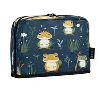 Ttgoth Standing Pencil Case Cute Frog Large Capacity Pencil Pouch Foldable Pen Bag Portable Stationery Storage Organiser for Desk School Office Supplies, 21 x 5 x 15 cm