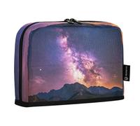 Ttgoth Standing Pencil Case Milky Way Large Capacity Pencil Pouch Foldable Pen Bag Portable Stationery Storage Organiser for Desk School Office Supplies, 21 x 5 x 15 cm