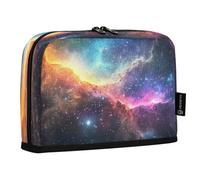 Ttgoth Standing Pencil Case Milky Way Large Capacity Pencil Pouch Foldable Pen Bag Portable Stationery Storage Organiser for Desk School Office Supplies, 21 x 5 x 15 cm
