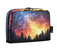 Ttgoth Standing Pencil Case Milky Way Large Capacity Pencil Pouch Foldable Pen Bag Portable Stationery Storage Organiser for Desk School Office Supplies, 21 x 5 x 15 cm