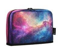 Ttgoth Standing Pencil Case Milky Way Large Capacity Pencil Pouch Foldable Pen Bag Portable Stationery Storage Organiser for Desk School Office Supplies, 21 x 5 x 15 cm
