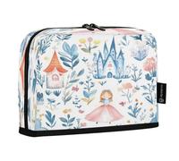 Ttgoth Standing Pencil Case Princess Castle Large Capacity Pencil Pouch Foldable Pen Bag Portable Stationery Storage Organiser for Desk School Office Supplies, 21 x 5 x 15 cm