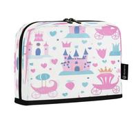 Ttgoth Standing Pencil Case Princess Castle Large Capacity Pencil Pouch Foldable Pen Bag Portable Stationery Storage Organiser for Desk School Office Supplies, 21 x 5 x 15 cm