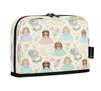 Ttgoth Standing Pencil Case Princess Large Capacity Pencil Pouch Foldable Pen Bag Portable Stationery Storage Organizer for Desk School Office Supplies, 21 x 5 x 15 cm