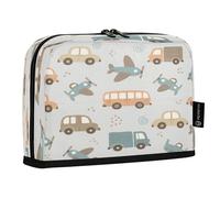 Ttgoth Standing Pencil Case Vehicles & Airplanes Large Capacity Pencil Pouch Foldable Pen Bag Portable Stationery Storage Organizer for Desk School Office Supplies, 21 x 5 x 15 cm