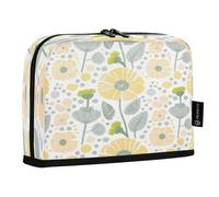 Ttgoth Standing Pencil Case Watercolor Flowers Large Capacity Pencil Pouch Foldable Pen Bag Portable Stationery Storage Organiser for Desk School Office Supplies, 21 x 5 x 15 cm