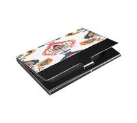 Ttgoth Strange Patterns Business Card Holder for Men Women PU Leather & Stainless Steel Name Card Case Pocket Wallet ID Case for Travel and Work