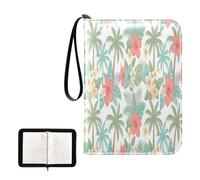 Ttgoth Trading Card Binder 4 Pocket Holds 400 Cards Fox Mushroom Zippered Card Binder Holder with 50 Removable Sleeves PU Leather Collection Album for Sports & Game Cards