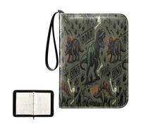 Ttgoth Trading Card Binder 4 Pocket Holds 400 Cards Valentine's Day Gnomes Zippered Card Binder Holder with 50 Removable Sleeves PU Leather Collection Album for Sports & Game Cards