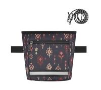Ttgoth Tribal Ikat Dog Treat Pouch for Training, Hands-Free Treat Bag with Magnetic Closure, Adjustable Waist Belt & Reflective Strip, Waterproof Puppy Snack Reward Bag for Pet Walking