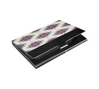 Ttgoth Unique Aztec Navajo Business Card Holder for Men Women PU Leather & Stainless Steel Name Card Case Pocket Wallet ID Case for Travel and Work