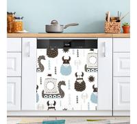 Ttgoth Viking Boat Dishwasher Magnet Cover Decorative Magnetic Dish Washer Front Door Cover Panel Decal Trimmable Magnet Sticker for Kitchen Appliance Decor 23 x 26 Inch