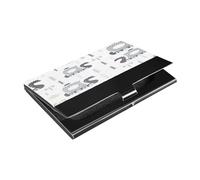 Ttgoth Viking Ships Business Card Holder for Men Women PU Leather & Stainless Steel Name Card Case Pocket Wallet ID Case for Travel and Work