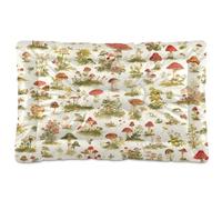 Ttgoth Vintage Mushroom Dog Bed Mat Crate Pad Soft Washable Kennel Pad Pet Sleeping Mat with Anti-Slip Bottom for Large Medium Small Dogs, 60.9x91.4 cm