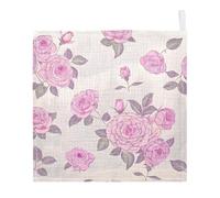 Ttgoth Watercolor Flowers Baby Muslin Washcloths, 3 Pack 4-Layer Cotton Face Towels with Hanging Loop, Soft Absorbent Wash Cloths for Newborns, 30 x 30 cm