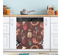 Ttgoth Wild West Dishwasher Magnet Cover Decorative Magnetic Dish Washer Front Door Cover Panel Decal Trimmable Magnet Sticker for Kitchen Appliance Decor 23 x 26 Inch