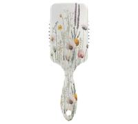 Ttgoth Wildflower Hair Brush for Women & Men Anti Static Air Cushion Comb Paddle Detangler Hairbrush Detangling Brush for Curly, Straight, Wet or Dry Hair
