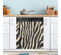 Ttgoth Zebra Print Dishwasher Magnet Cover Decorative Magnetic Dish Washer Front Door Cover Panel Decal Trimmable Magnet Sticker for Kitchen Appliance Decor 58.42x66.04 cm