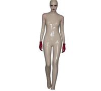 TTHFEOMDFJN Latex Rubber Gummi Catsuit Suit Uniform Cosplay Handmade Party Mask Red Glove,L,WHITE