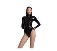 TTHFEOMDFJN Latex Rubber Gummi Club Set Uniform Tight Cosplay Handmade Black,XL,black
