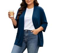 TTHVYE Cardigans for Women UK Lightweight Classic Sweatshirt Cosy 3/4 Sleeve Open Front Cardigan Ladies Casual Solid Color Relaxed Fit Elegant Pullover Outerwear for Dress