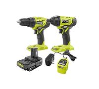 TTI Ryobi 18-Volt Cordless 1/2 in. Drill/Driver and Impact Driver Combo Kit PCK05KN, (No Retail Packaging)