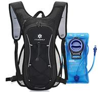 TTIAISHLE Hydration Pack Backpack with 2L BPA Free Water Bladder for Cycling Running Hiking Climbing Camping Racing skiing (Black(bladder upgrade))