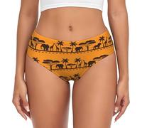 TTIGLHOH African Animals Comfortable Women'S Briefs Seamless No Show Panties For Daily Wear Soft Breathable UnderwearÂ Black