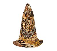 TTIGLHOH African Style Patchwork Long Cape Outfit For Teenagers Cosplay Gear Masquerade Vampire Witch Halloween Party Costume