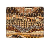 TTIGLHOH African Style Patchwork Thick Desk Pad Mouse Mat With Lock Stitch Edge, Stable Non-Slip Surface For Computer Use