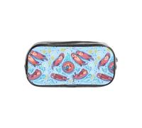 TTIGLHOH Animal Cute Brown Otters Printed Transparent Pen Case, Waterproof Cosmetic Organizer, Portable Carryall for Art Tools