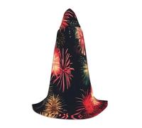 TTIGLHOH Beautiful Fireworks Long Cape Outfit For Teenagers Cosplay Gear Masquerade Vampire Witch Halloween Party Costume