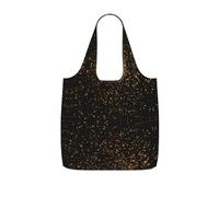 TTIGLHOH black and gold wallpaper Printed Reusable Shopping Bag Foldable, Lightweight Tote Bag 25L for Grocery Travel Commuting