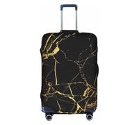 TTIGLHOH Black Gold Marble Printing Travel Ready Scratch Protection Excludes Suitcase Cover Prevents Luggage Mix Up