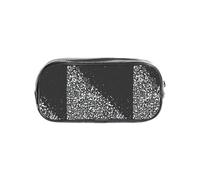TTIGLHOH Black White Glitter Printed Transparent Pen Case, Waterproof Cosmetic Organizer, Portable Carryall for Art Tools