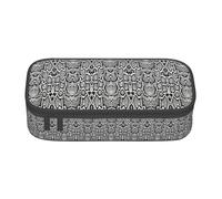 TTIGLHOH Black White Snake Skin Large Capacity Pencil Case,Stylish Pen Bags Pencils Pouch Organizer for Office College School