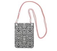 TTIGLHOH Black White Snake Skin Printing Travel Small Crossbody Bag Phone Purses With Shoulder Strap For Passport Smartphone Wallet