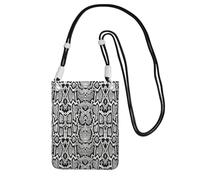 TTIGLHOH Black White Snake Skin Printing Travel Small Crossbody Bag Phone Purses With Shoulder Strap For Passport Smartphone Wallet