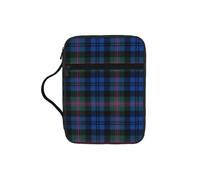 TTIGLHOH Blue and Green Scottish Tartan Printed Bible Storage Bag, Water Resistant Oxford Cloth Carrier, Church Study Organizer Case