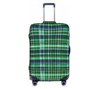 TTIGLHOH Blue and Green Scottish Tartan Printing Travel Ready Scratch Protection Excludes Suitcase Cover Prevents Luggage Mix Up