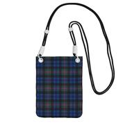 TTIGLHOH Blue And Green Scottish Tartan Printing Travel Small Crossbody Bag Phone Purses With Shoulder Strap For Passport Smartphone Wallet