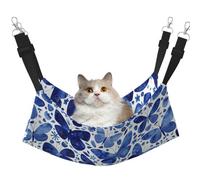 TTIGLHOH Blue Butterflies Pet Hammock Cats Ferret Hammock Soft Bed Suitable For Pet Guinea Pig Hamster Kitten