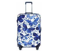 TTIGLHOH Blue Butterflies Printing Travel Ready Scratch Protection Excludes Suitcase Cover Prevents Luggage Mix Up
