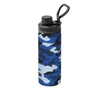 TTIGLHOH Blue Camo Printing Print 18oz Insulated Kettle Stainless Steel For Sports Fitness Travel