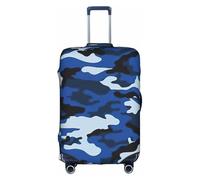 TTIGLHOH Blue Camo Printing Travel Ready Scratch Protection Excludes Suitcase Cover Prevents Luggage Mix Up