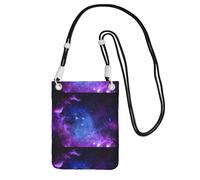 TTIGLHOH Blue Galaxy Printing Travel Small Crossbody Bag Phone Purses With Shoulder Strap For Passport Smartphone Wallet