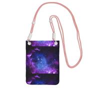TTIGLHOH Blue Galaxy Printing Travel Small Crossbody Bag Phone Purses With Shoulder Strap For Passport Smartphone Wallet