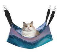 TTIGLHOH Blue Ocean Wave Pet Hammock Cats Ferret Hammock Soft Bed Suitable For Pet Guinea Pig Hamster Kitten