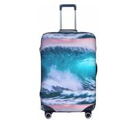 TTIGLHOH Blue Ocean Wave Printing Travel Ready Scratch Protection Excludes Suitcase Cover Prevents Luggage Mix Up